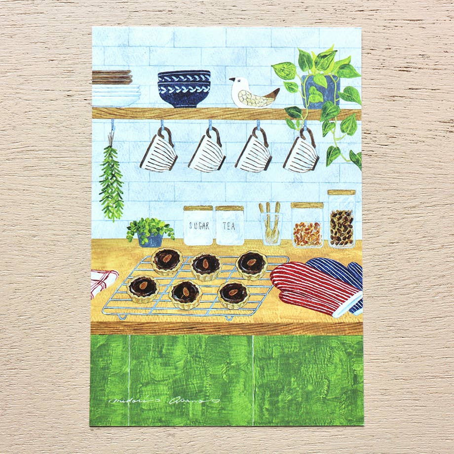 Cozyca Midori Asano Postcard Pad: Three O'Clock
