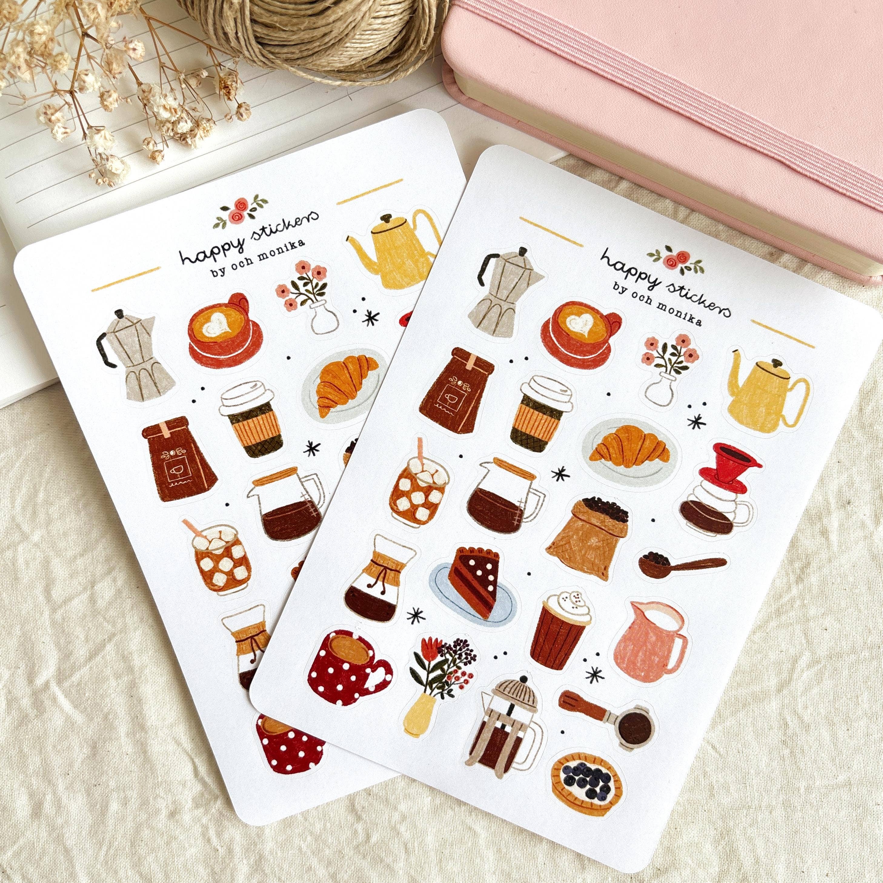 Coffee Time - Sticker Sheet | Cafe Boutique Stationery