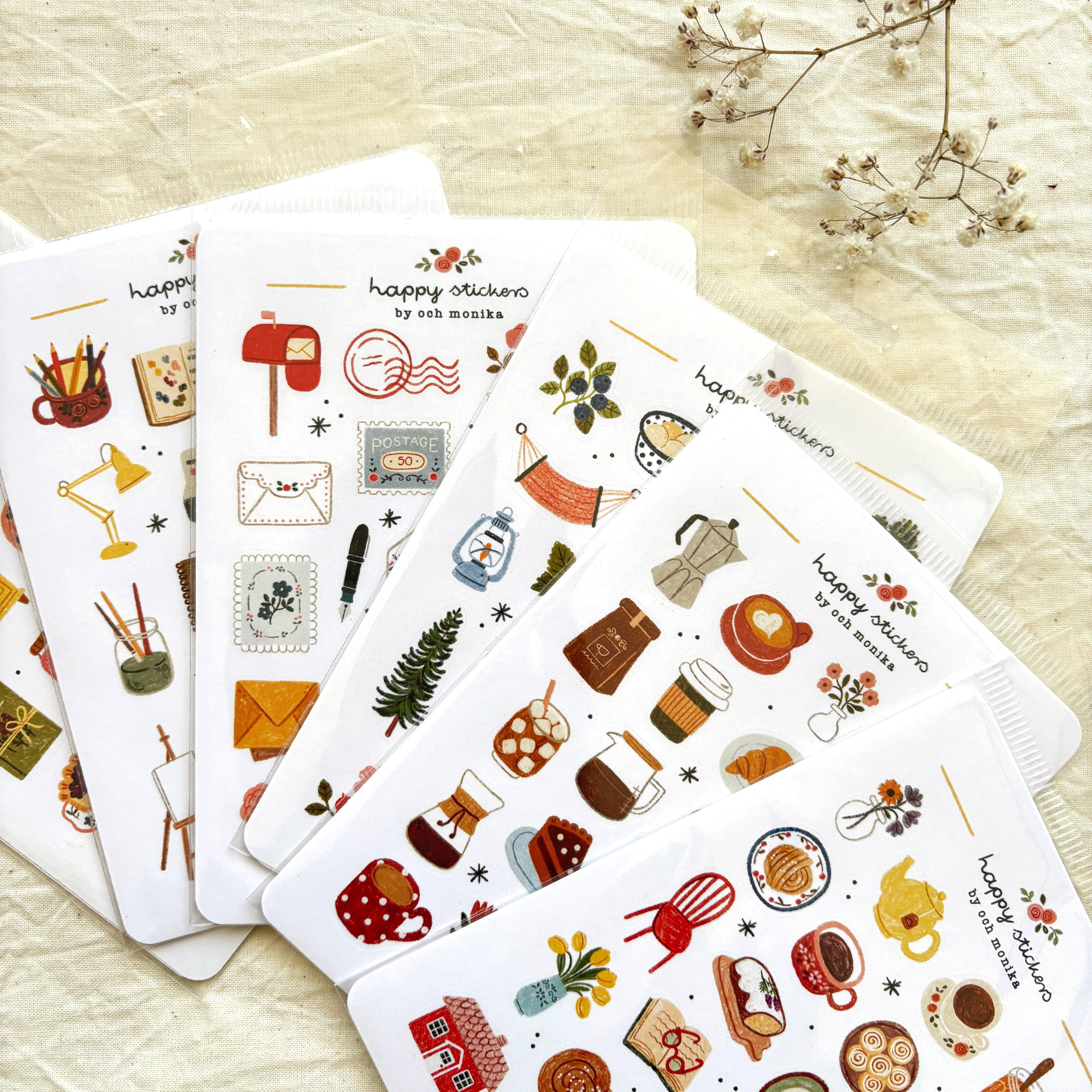 All Cozy - Sticker Sheet | Hygge Lifestyle Planner Decor