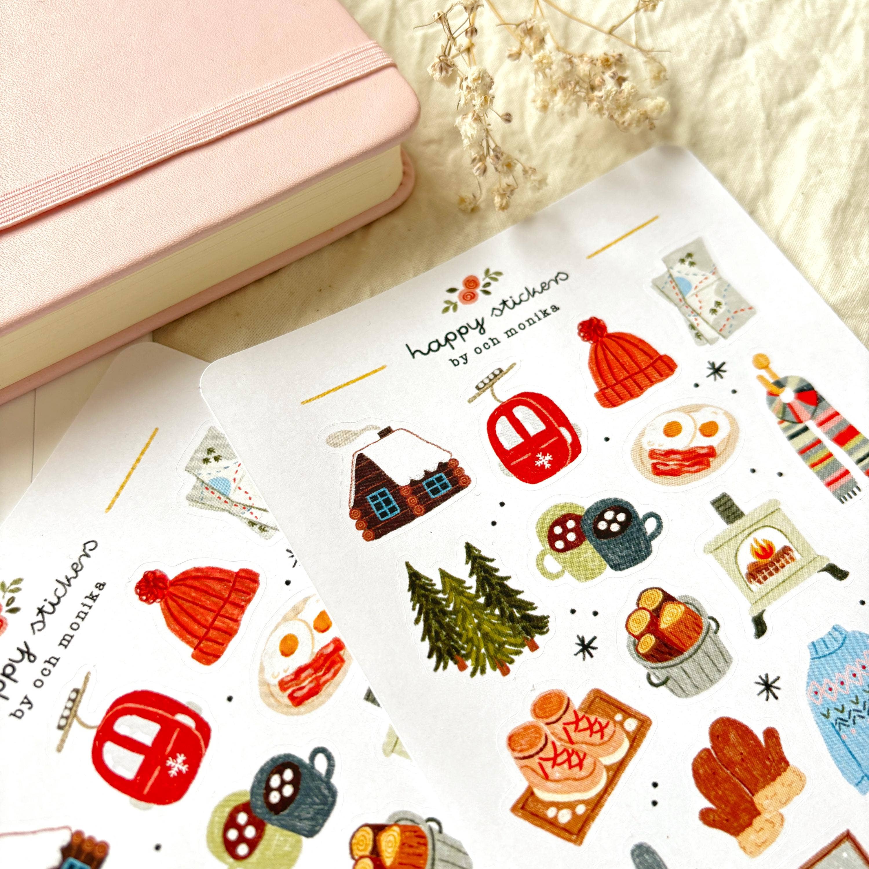Snowy Slopes - Sticker Sheet | Winter Sports Gift