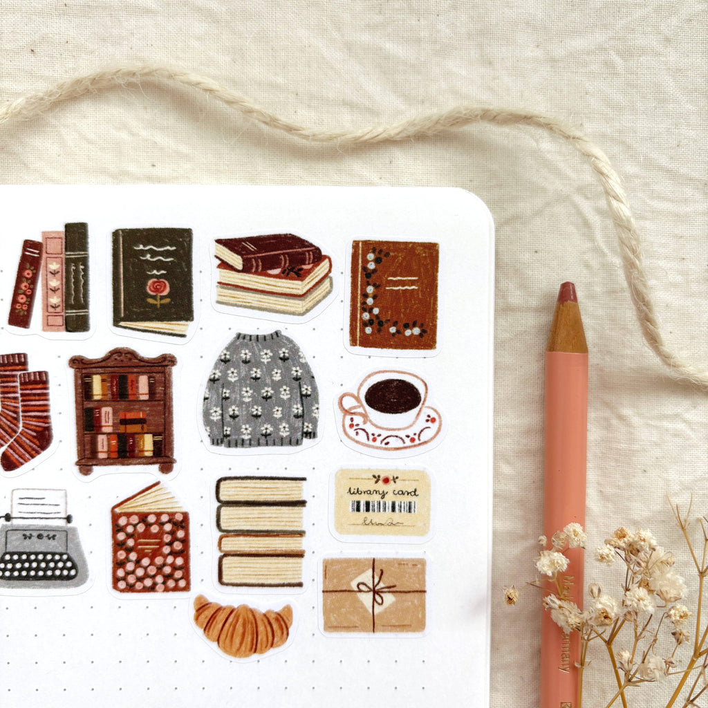 Bookish Corner - Sticker Sheet | Cozy Bookworm Gift