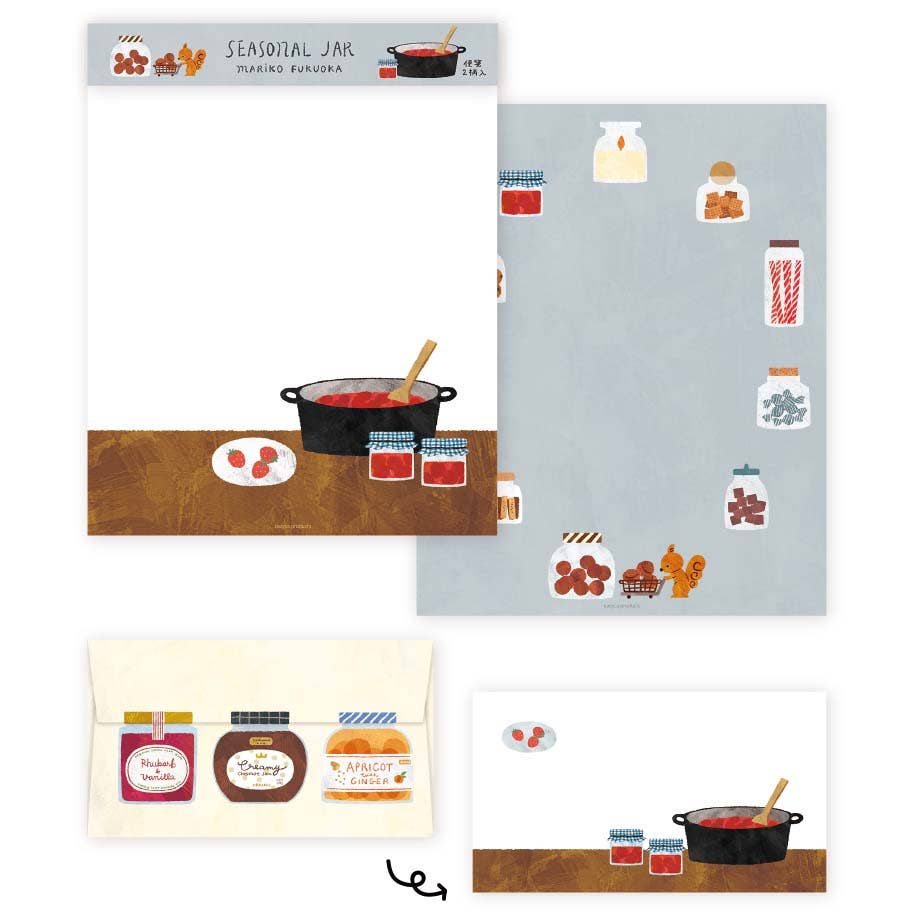 Cozyca Letter Writing Set – Seasonal Jar