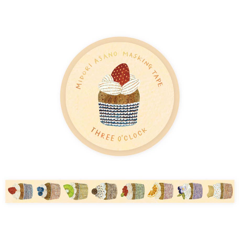 Cozyca Midori Asano Foil Washi Tape: THREE O'CLOCK