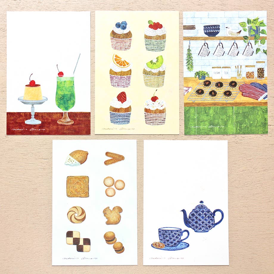 Cozyca Midori Asano Postcard Pad: Three O'Clock