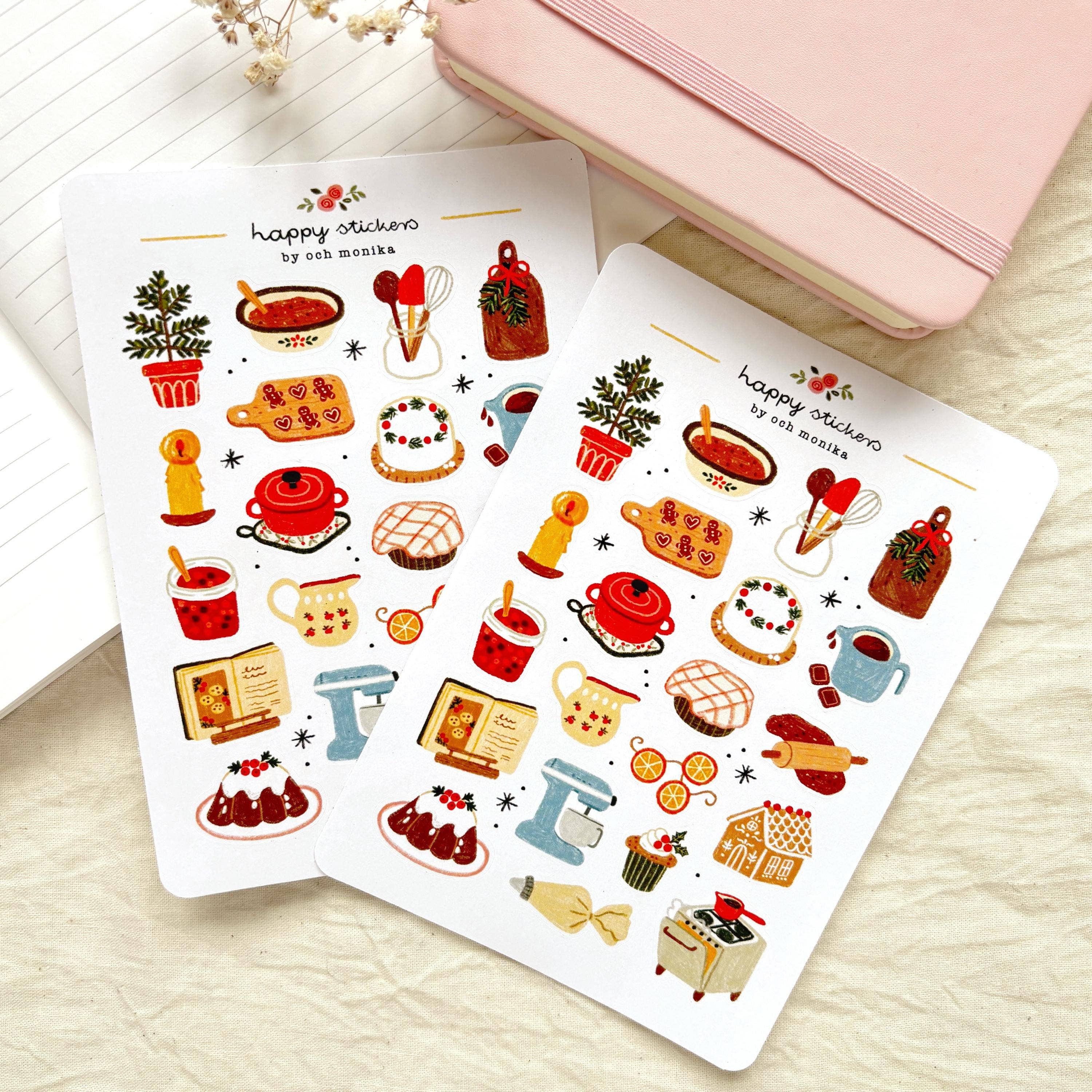 Winter Baking - Sticker Sheet | Holiday Baking Gift