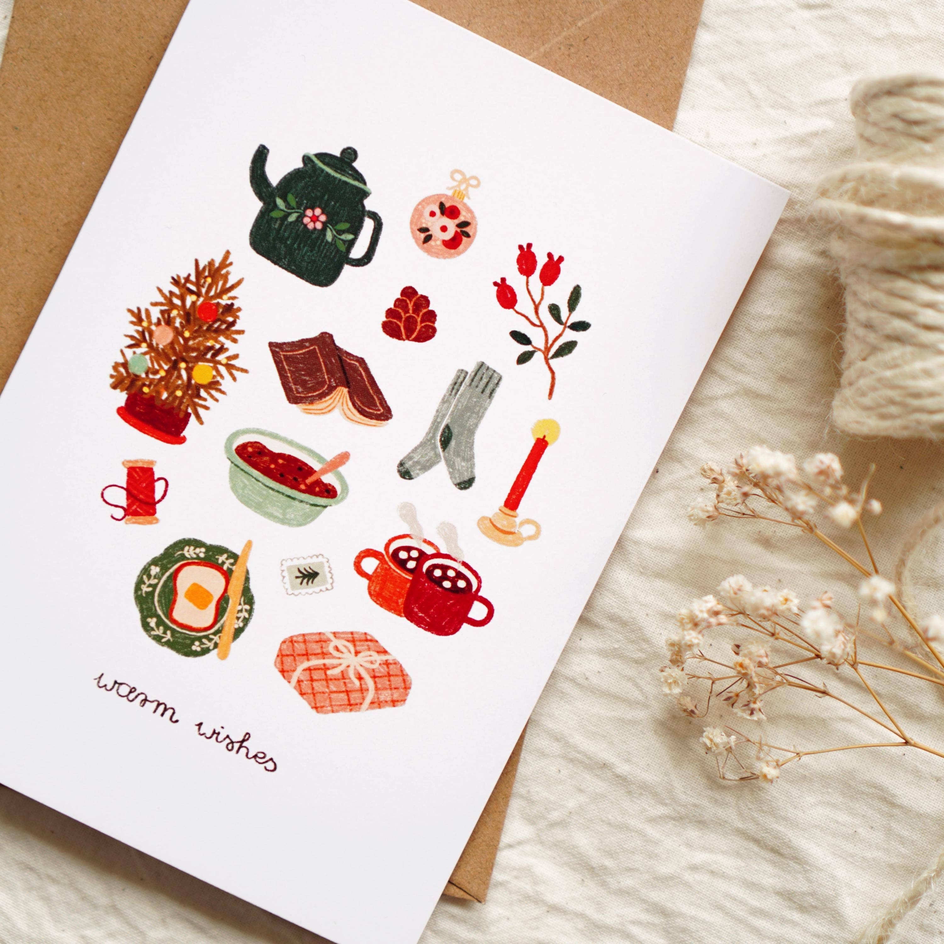 Warm Wishes - Christmas Card | 105 x 148 mm with Envelope