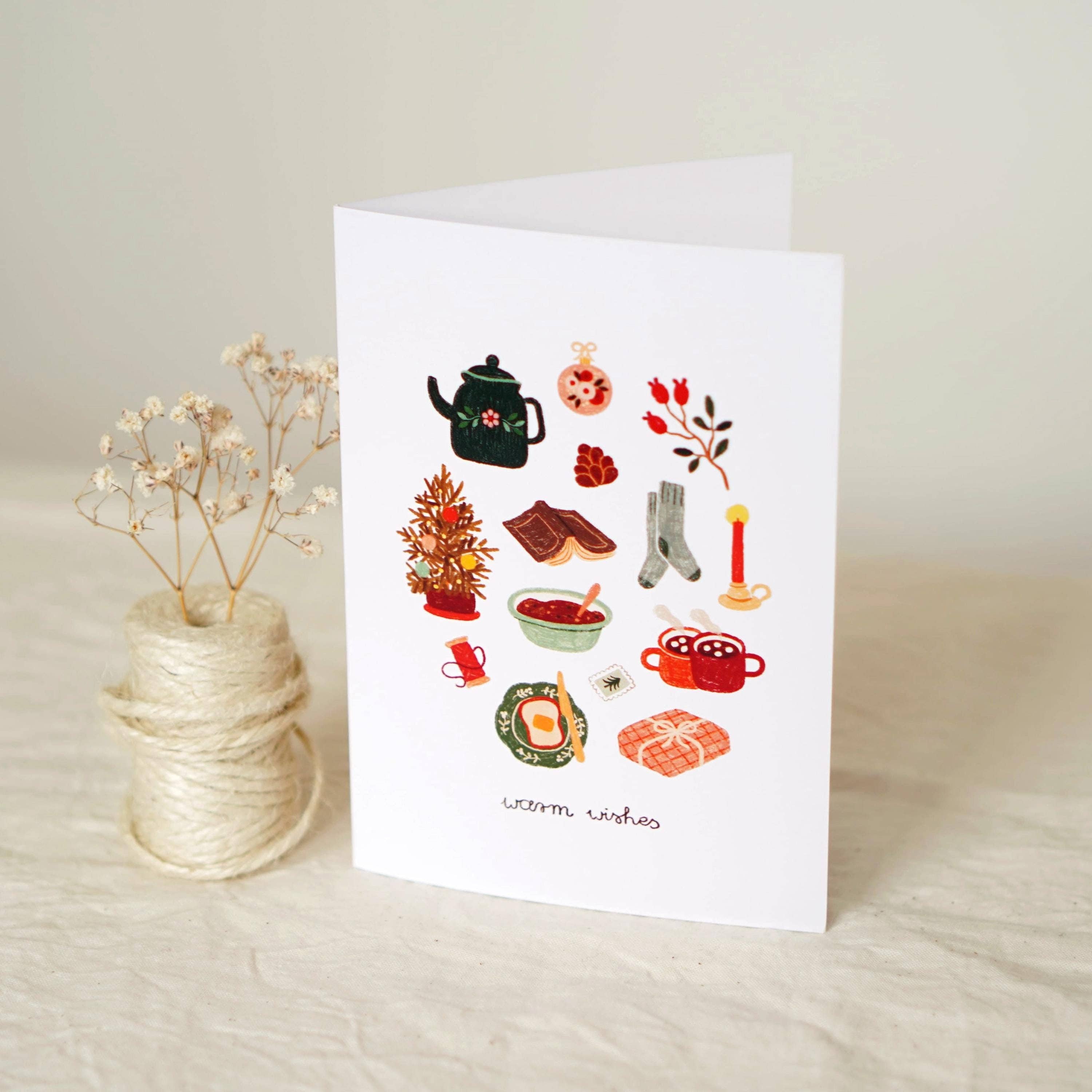 Warm Wishes - Christmas Card | 105 x 148 mm with Envelope