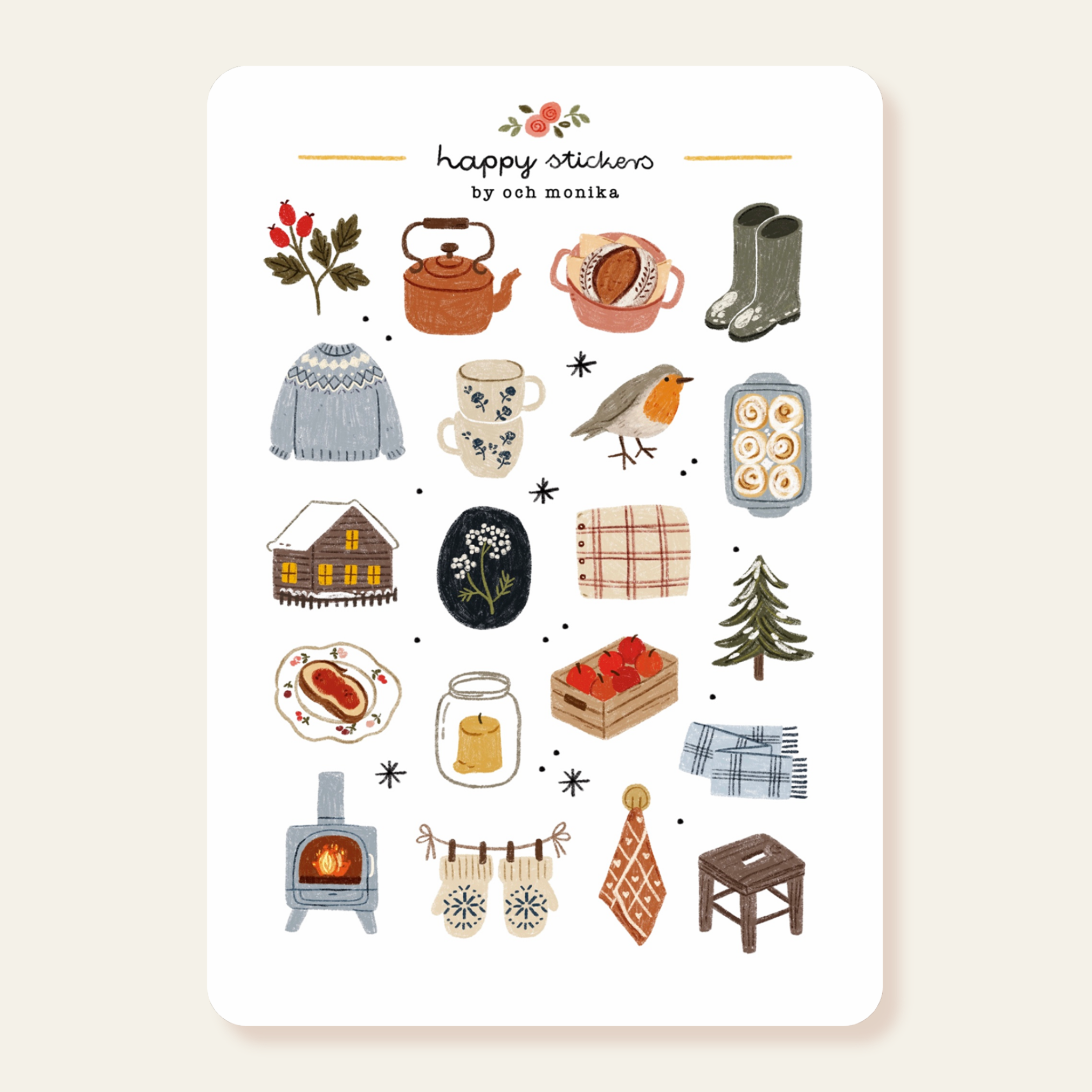 Soft Winter - Sticker Sheet | Aesthetic Winter Gift