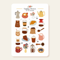 Coffee Time - Sticker Sheet | Cafe Boutique Stationery