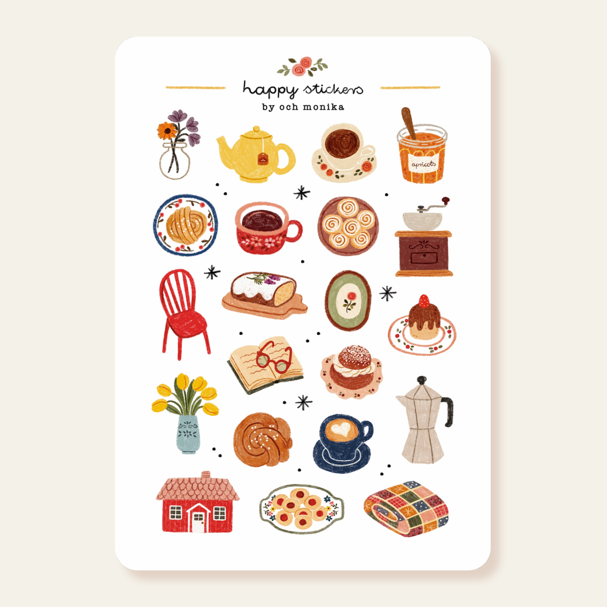 Fika stickers – Och Monika
