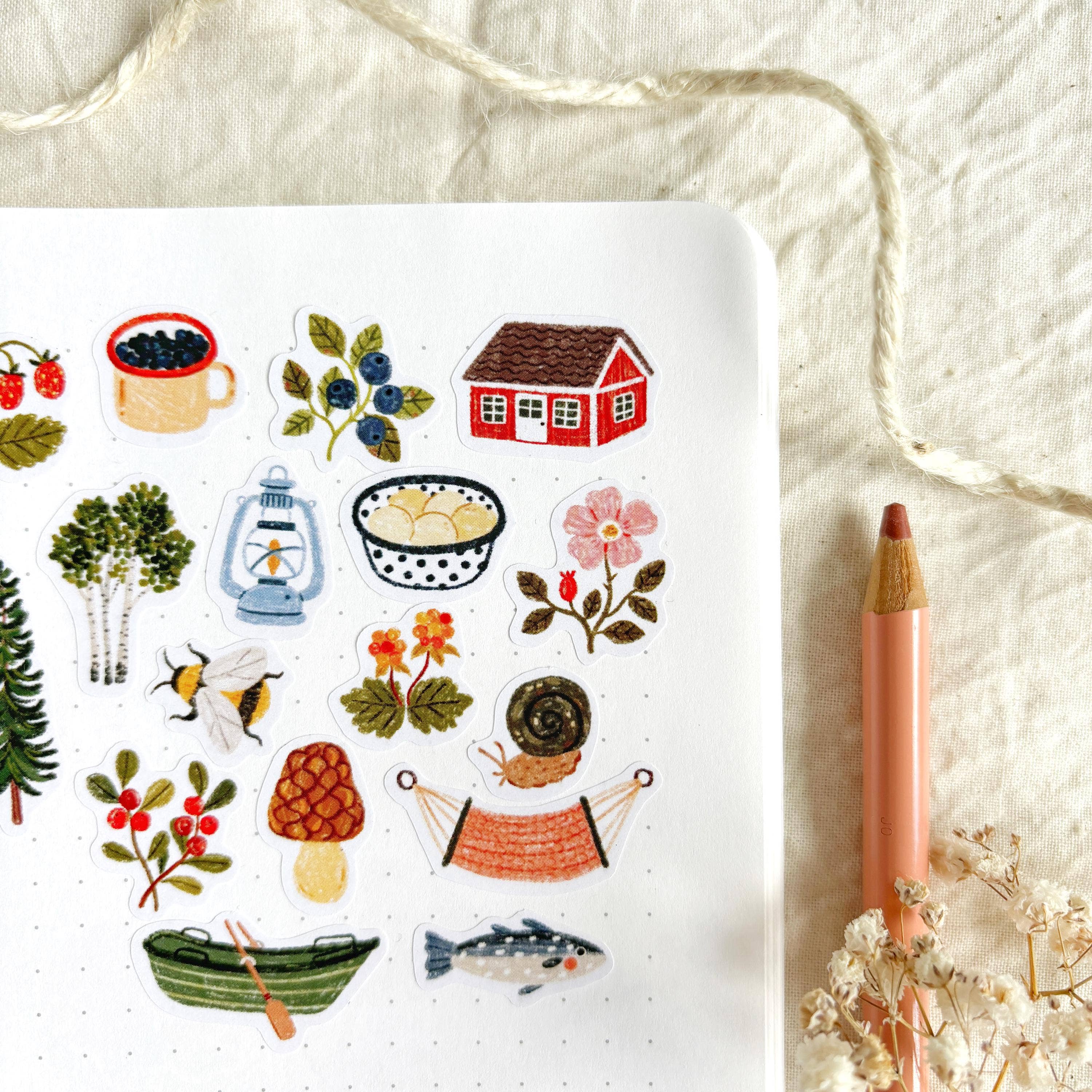 Scandi summerhouse stickers – Och Monika
