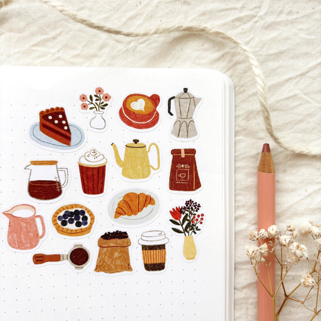 Coffee Time - Sticker Sheet | Cafe Boutique Stationery