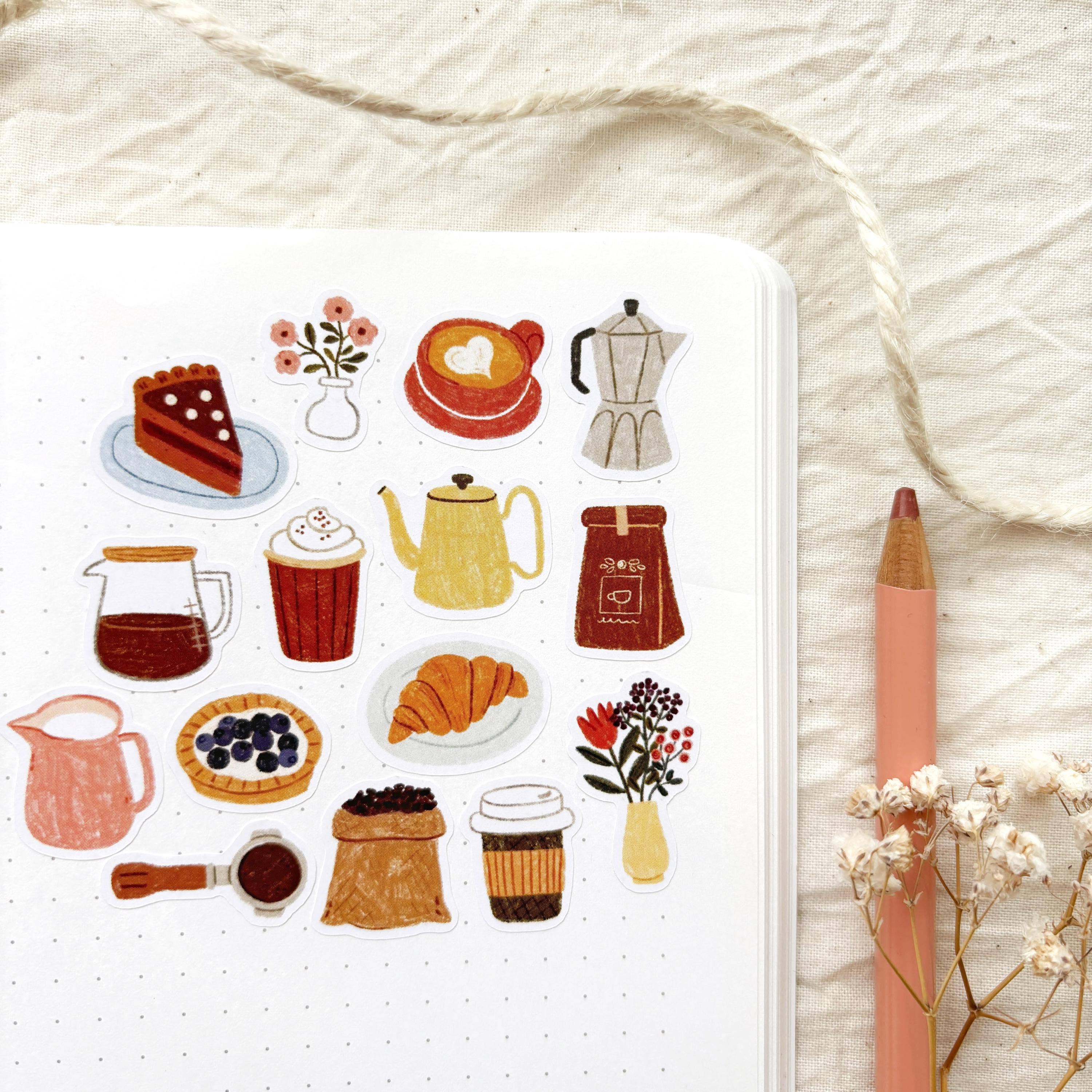Coffee Time - Sticker Sheet | Cafe Boutique Stationery