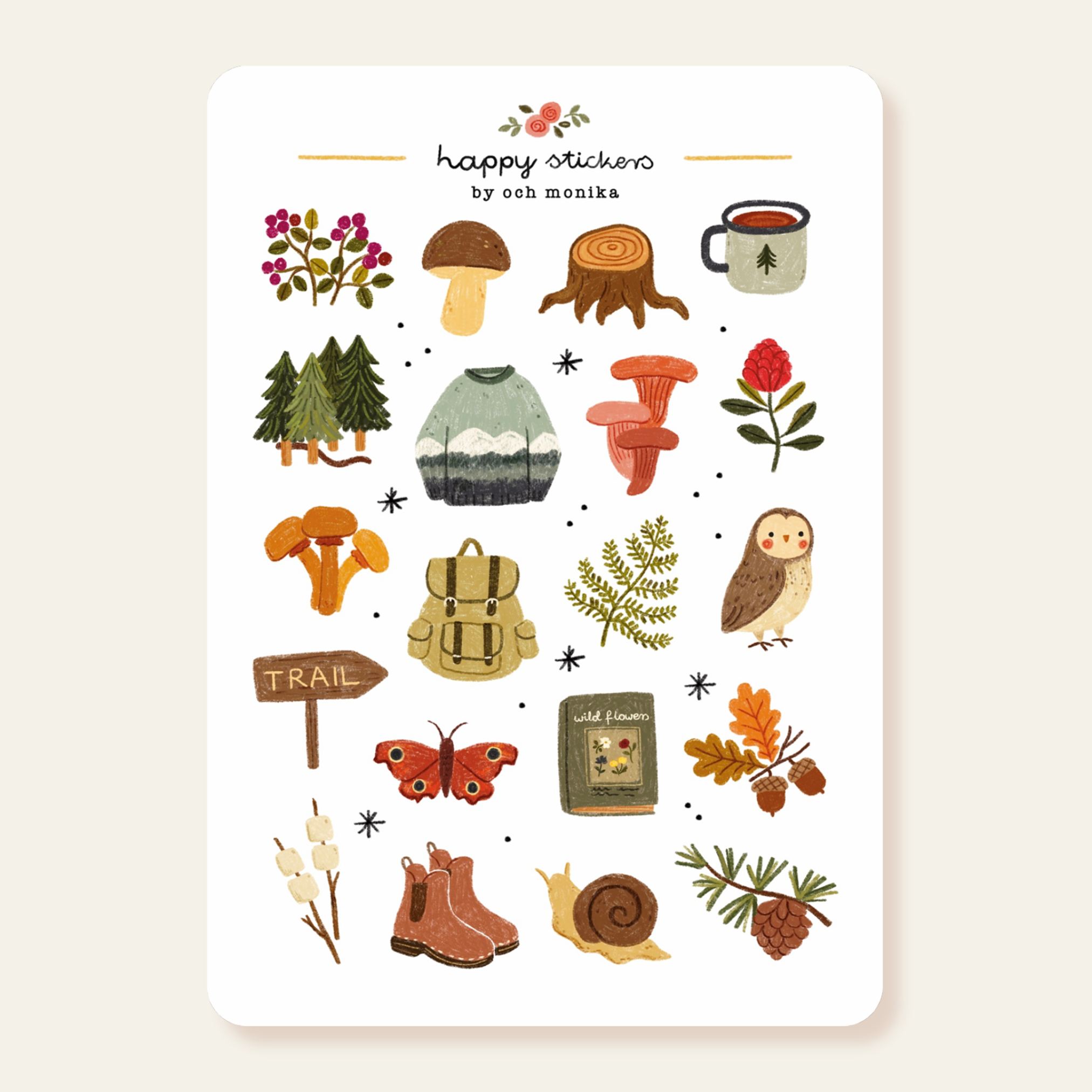 Forest walks stickers – Och Monika