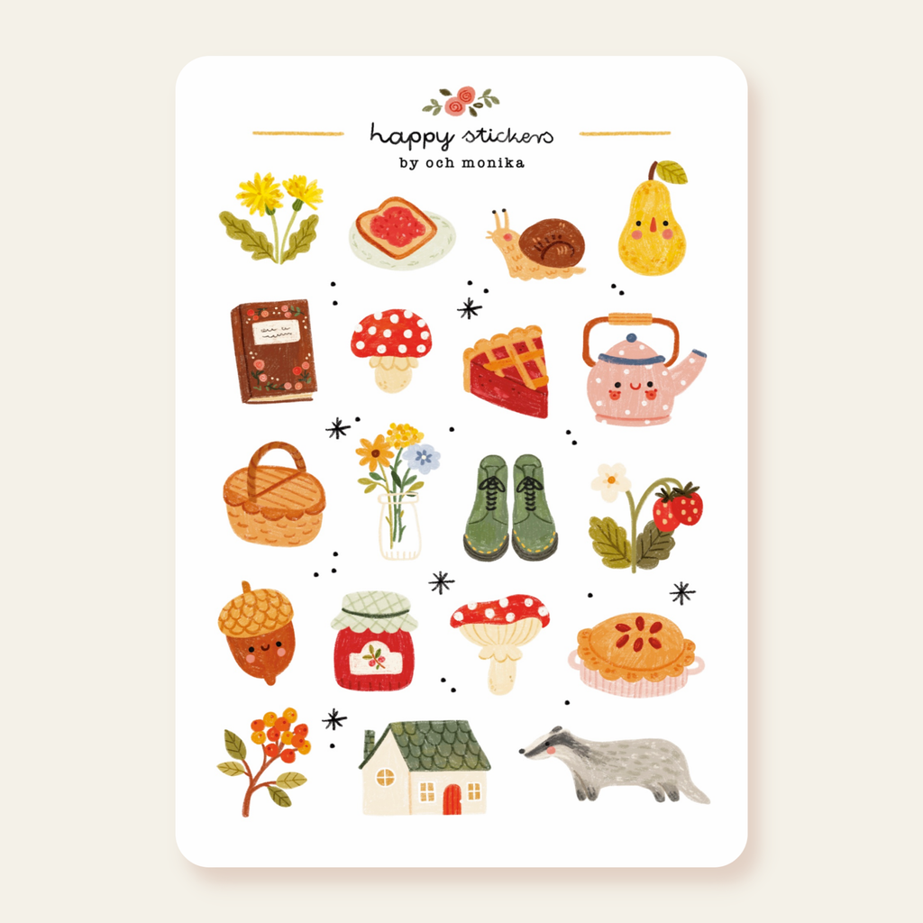 All Cozy - Sticker Sheet | Hygge Lifestyle Planner Decor
