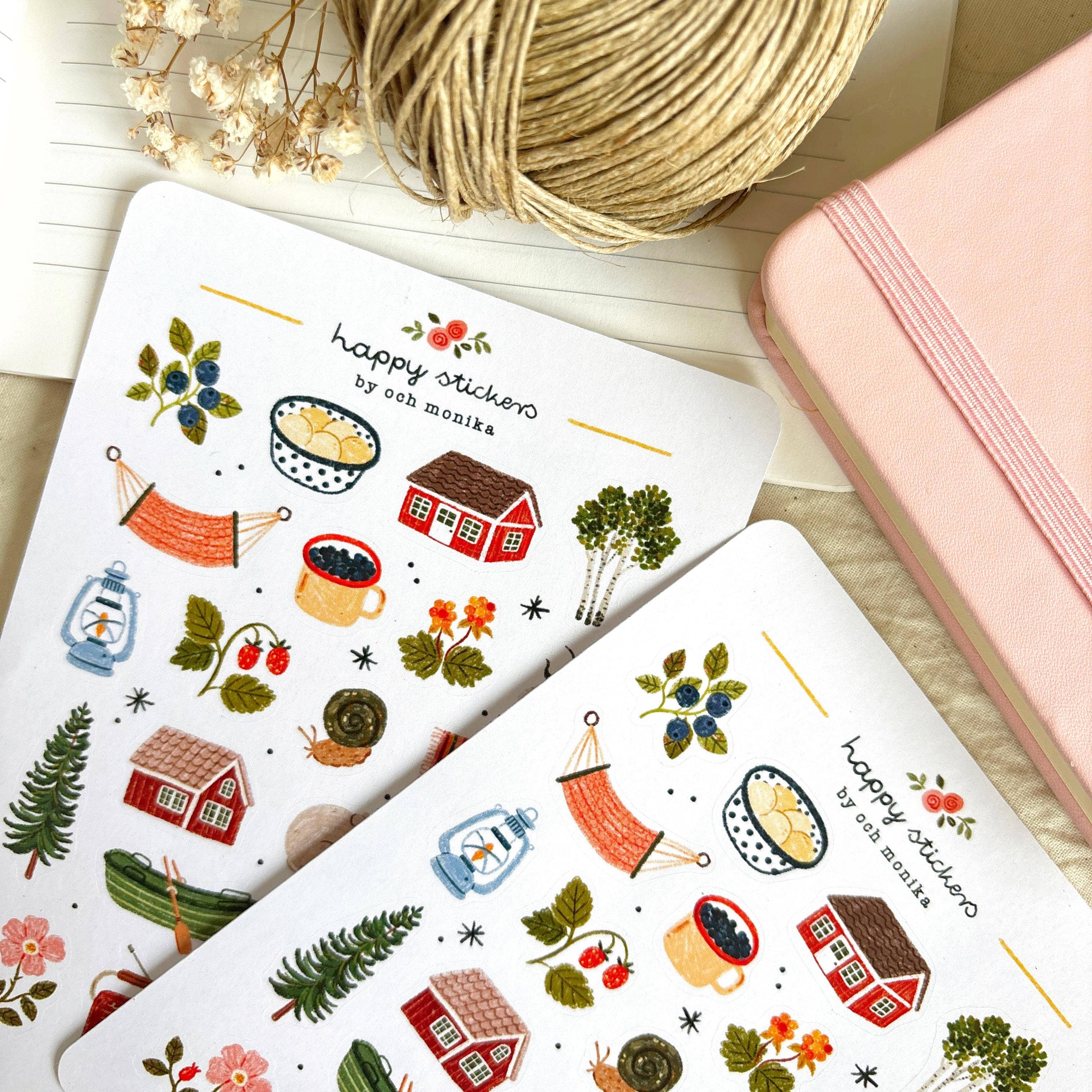Scandi summerhouse stickers – Och Monika