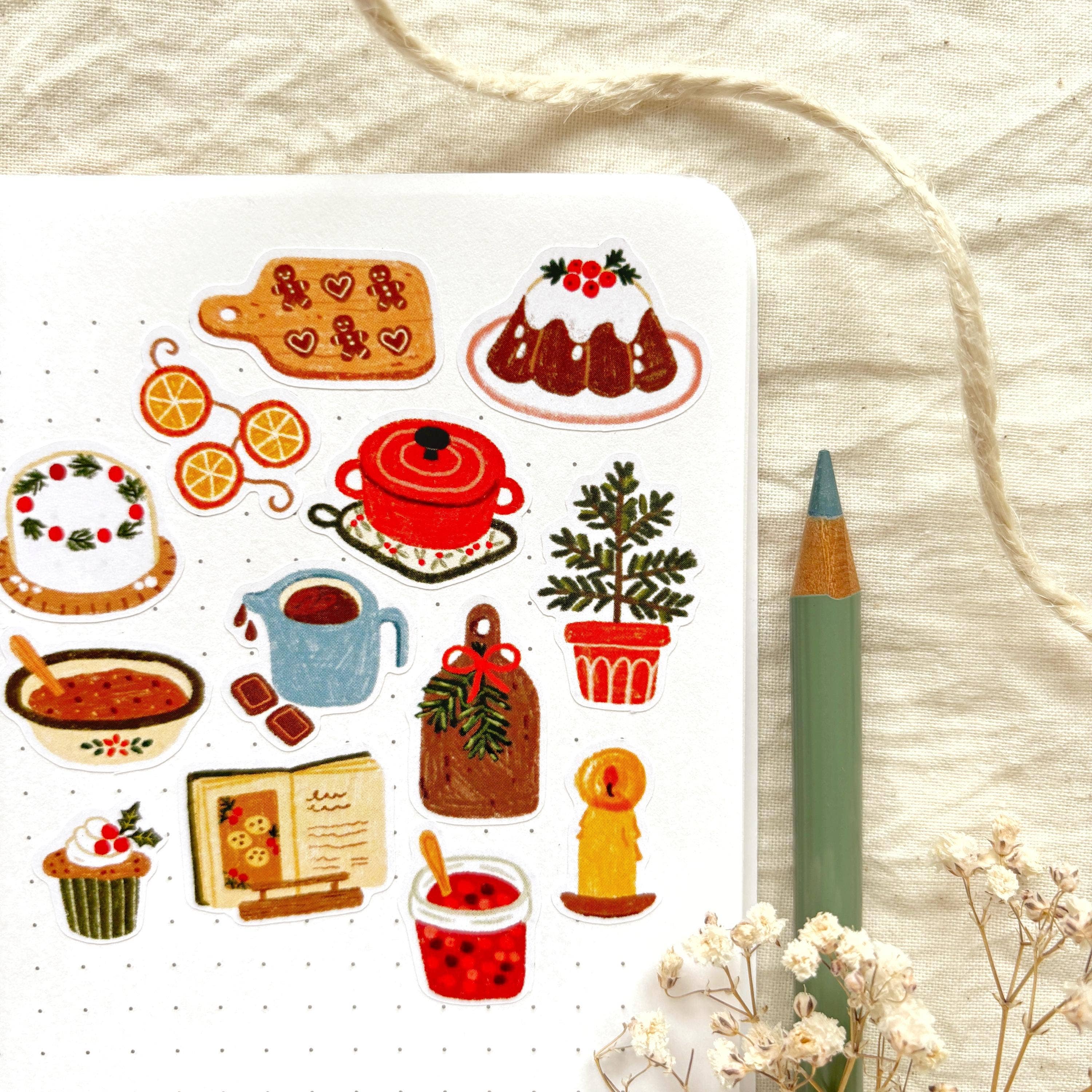 Winter Baking - Sticker Sheet | Holiday Baking Gift
