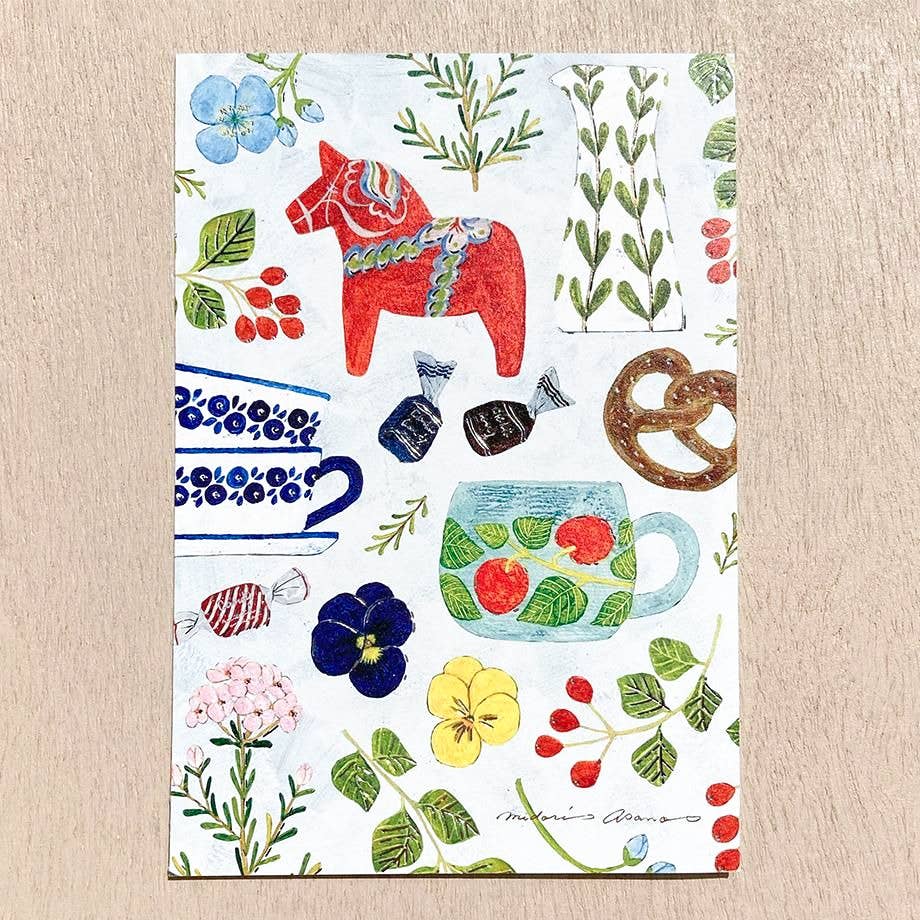 Cozyca Foil-Stamped Postcard – Relaxing Life