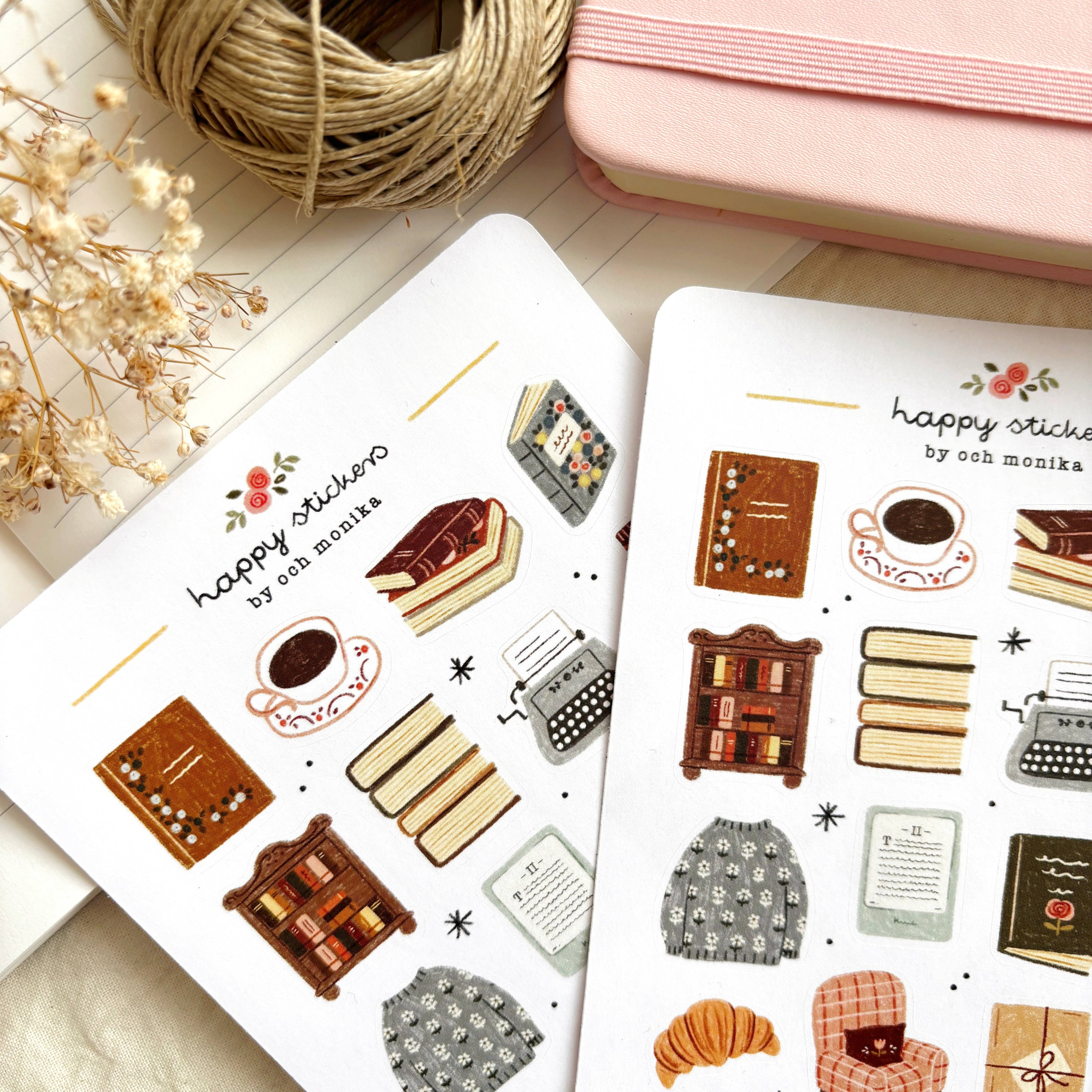 Bookish Corner - Sticker Sheet | Cozy Bookworm Gift
