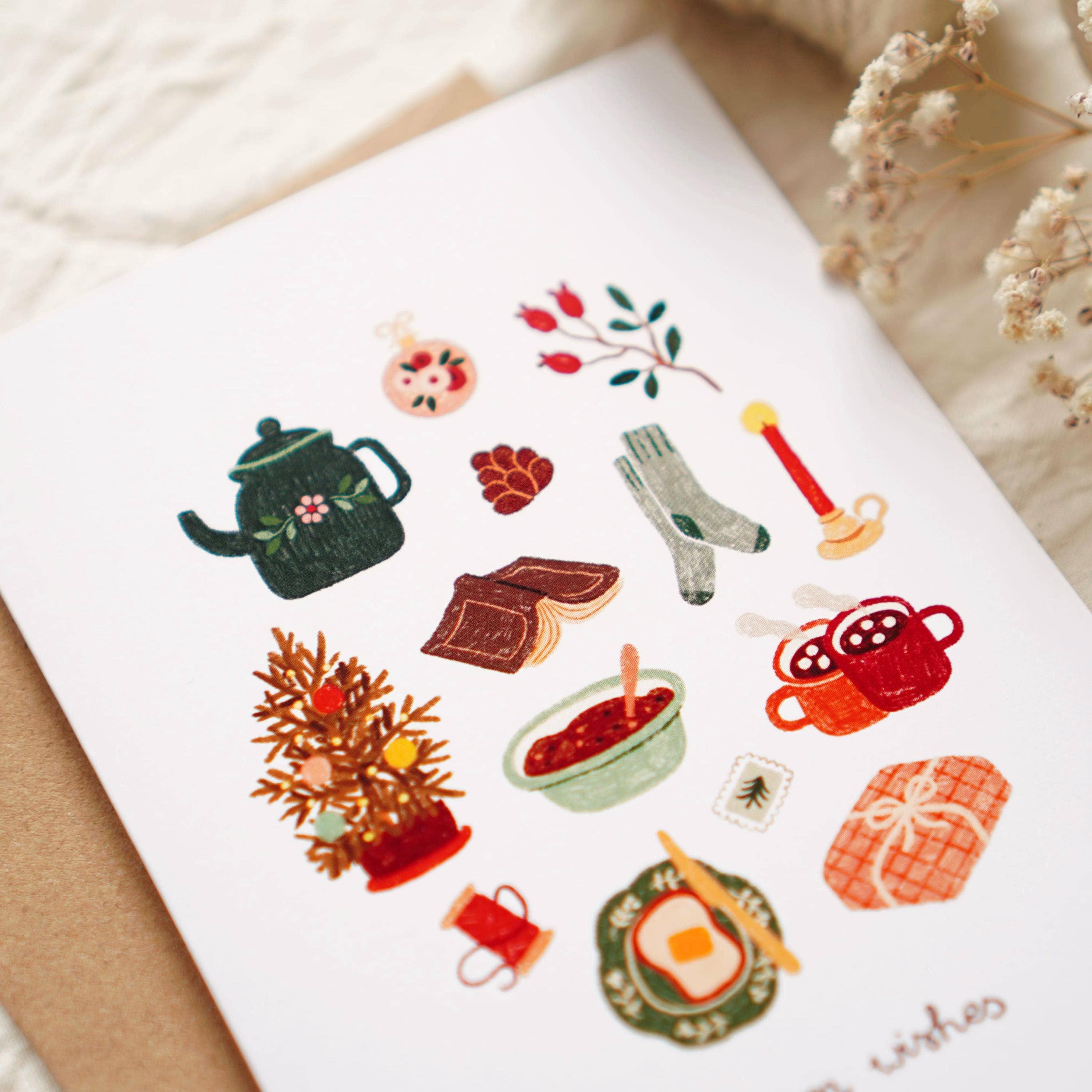 Warm Wishes - Christmas Card | 105 x 148 mm with Envelope