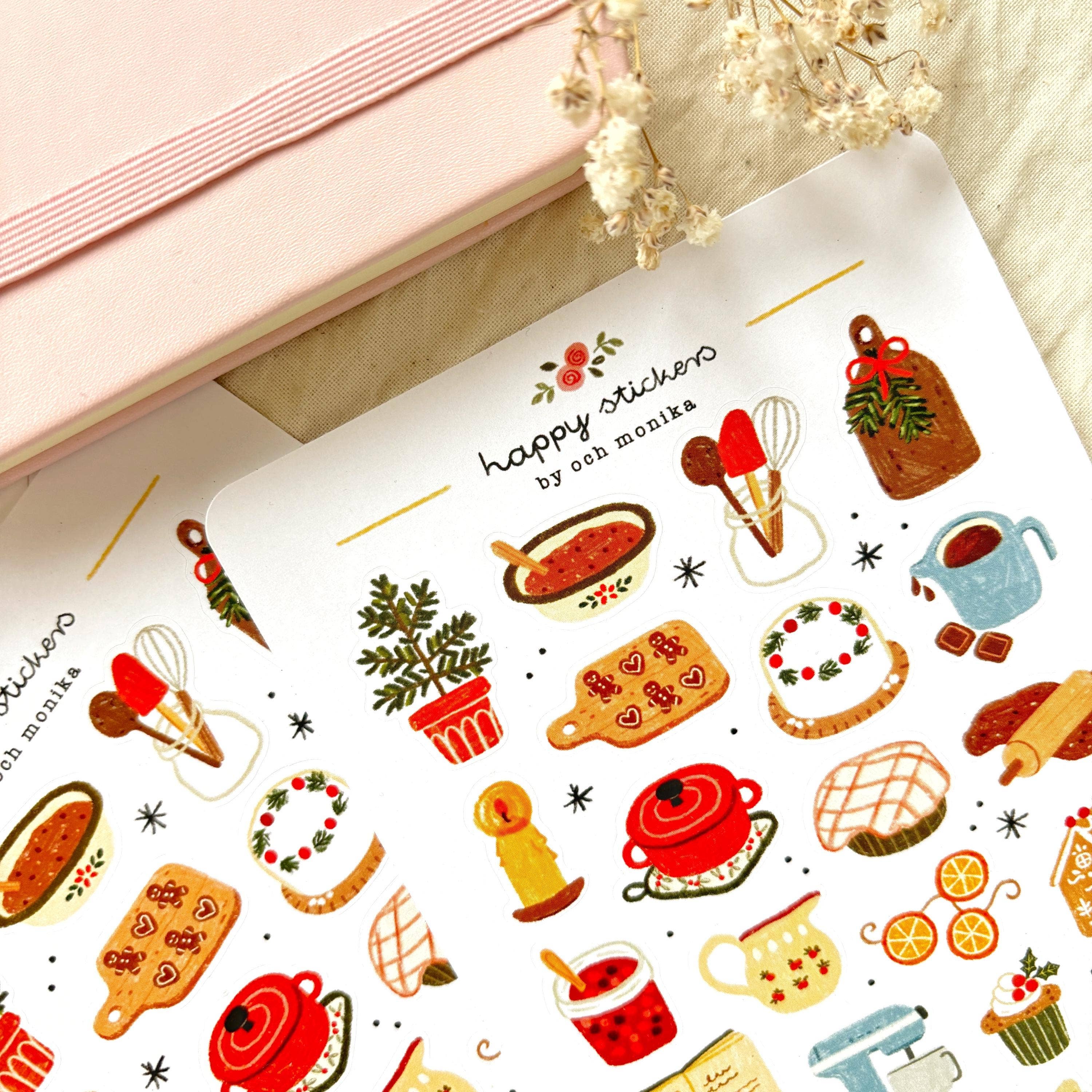 Winter Baking - Sticker Sheet | Holiday Baking Gift