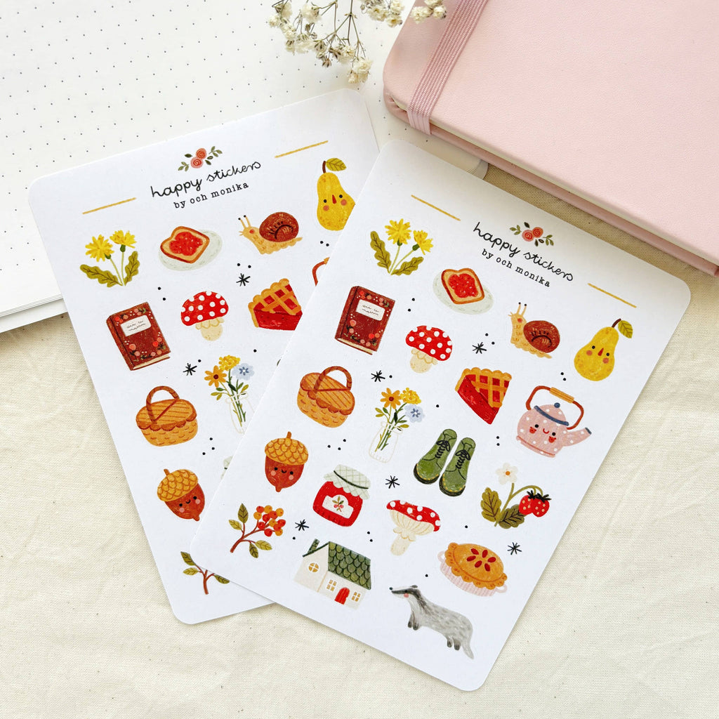 All Cozy - Sticker Sheet | Hygge Lifestyle Planner Decor