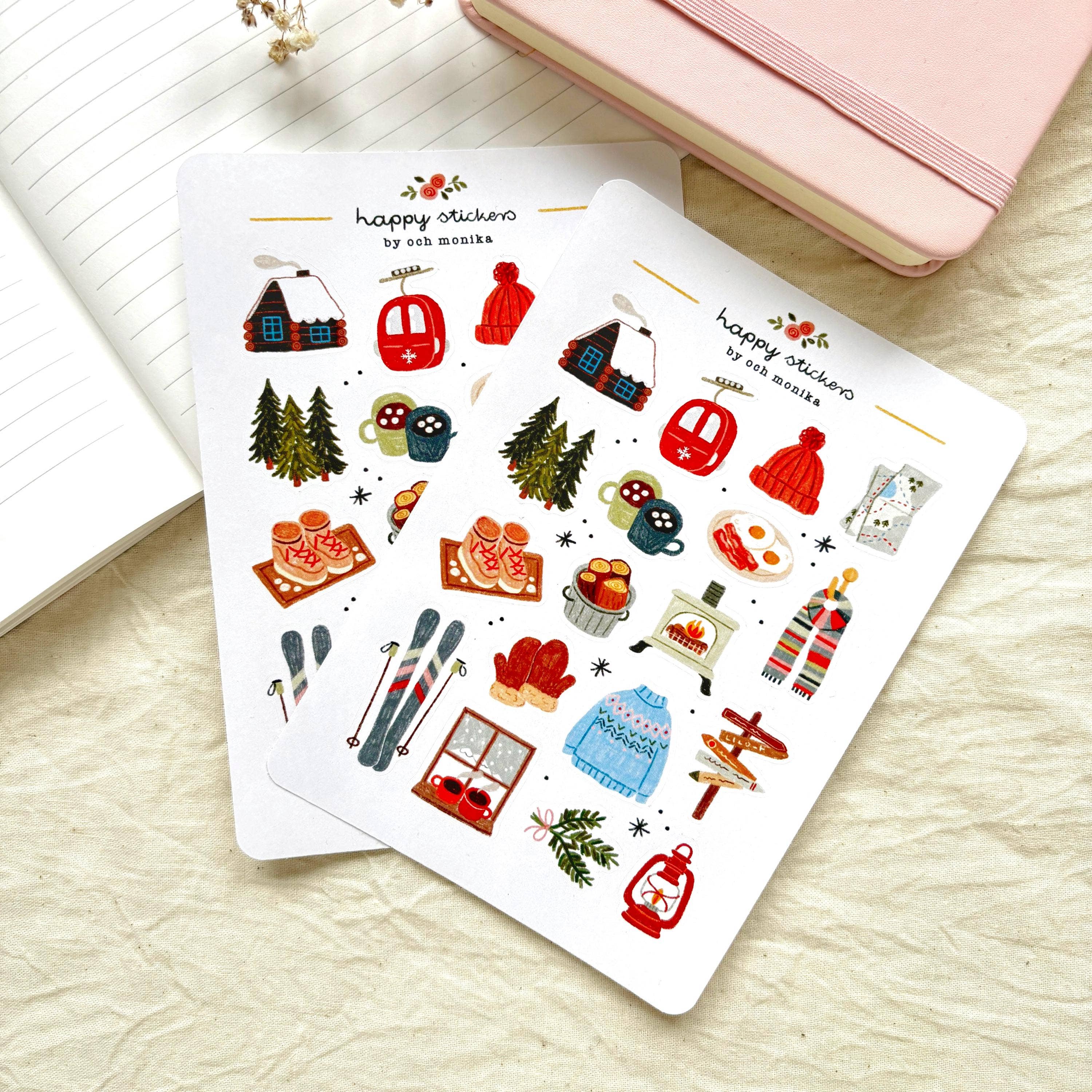 Snowy Slopes - Sticker Sheet | Winter Sports Gift