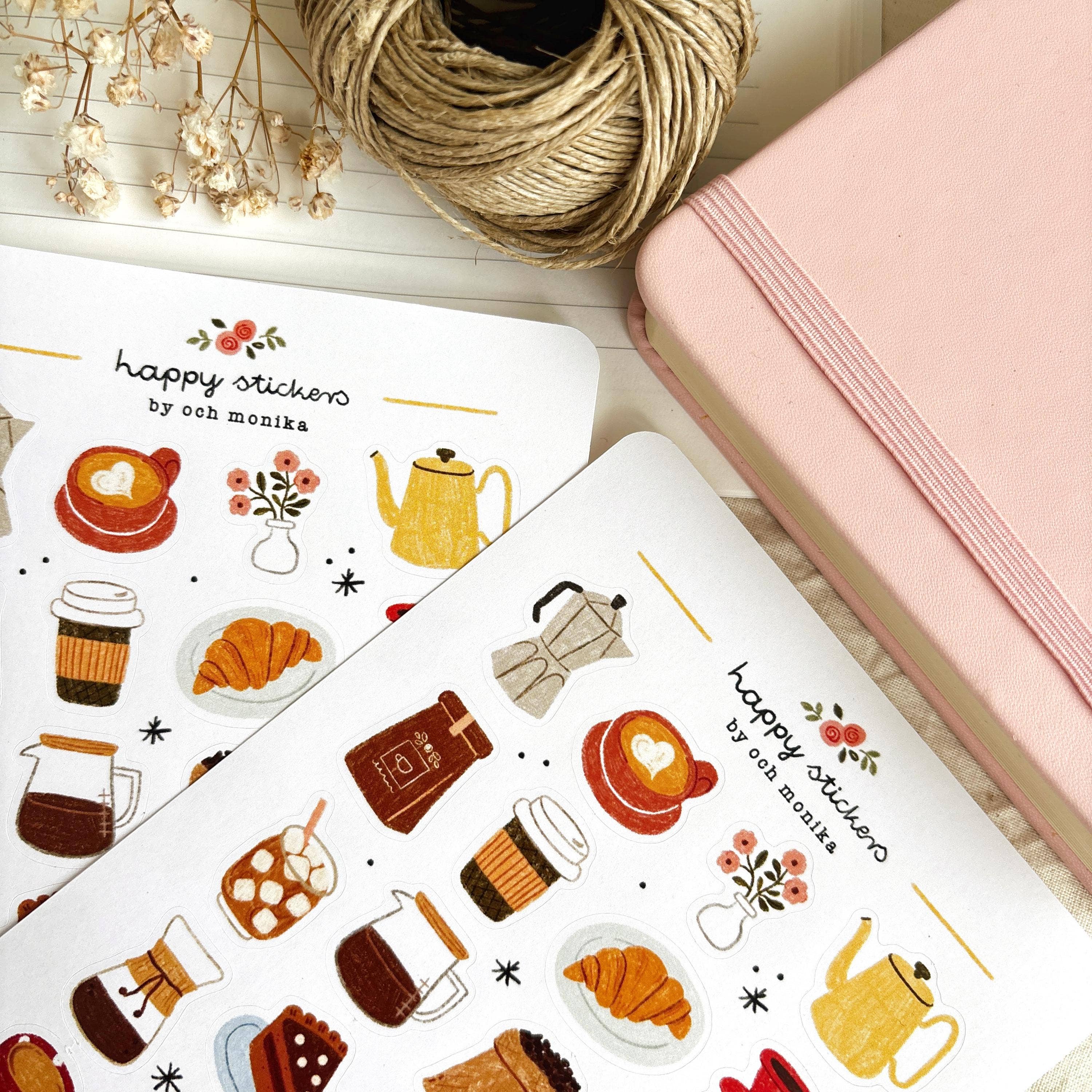 Coffee Time - Sticker Sheet | Cafe Boutique Stationery