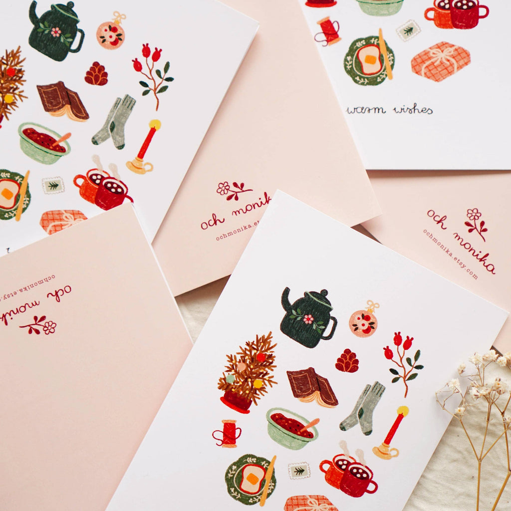 Warm Wishes - Christmas Card | 105 x 148 mm with Envelope