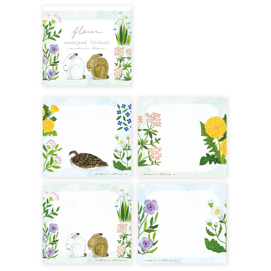 Cozyca Midori Asano Block Memo Pad: Dear Plants